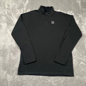 66 Degrees North Grettir Zip Neck Pullover Mens Medium Black Polartec Outdoor